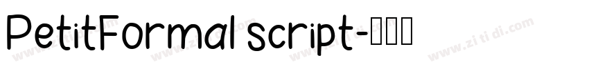 PetitFormal script字体转换